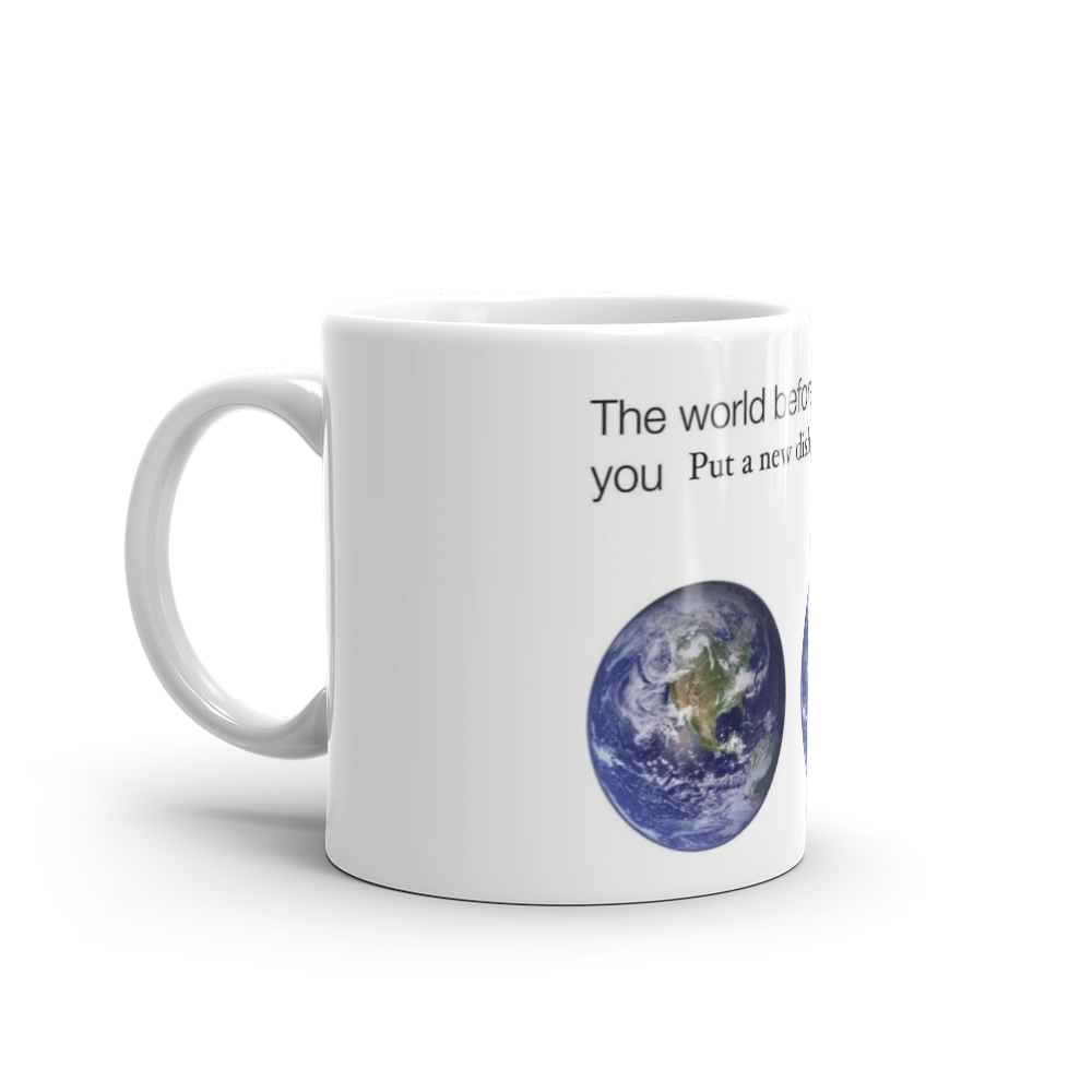 White glossy mug