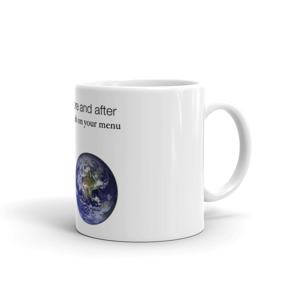 White glossy mug
