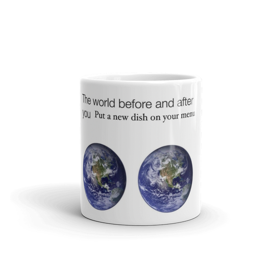 White glossy mug