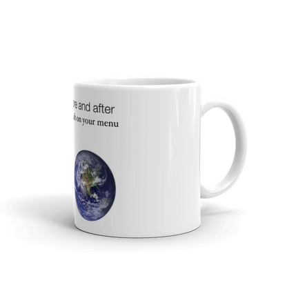 White glossy mug